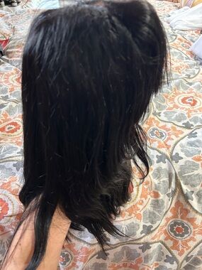 Black Women's 100% virginity human hair Wig with 14” Soft Layers